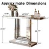 Bella Depot 47'' Mirrored Console Table, Silver Entryway Table with U Base for Living Room - 3 of 4