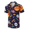 Clearlove Men's Hawaiian Shirt Short Sleeves Printed Button Down Summer Beach Dress Shirts - 2 of 4