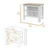 NicBex Mobile Kitchen Island Cart Morden Kitchen Carts with Storage, 3 Shelves and Spacious Top Surface for Kitchen - 3 of 4