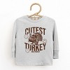 SmileyWorld Cutest Turkey Distressed - Toddler Long Sleeve Graphic Tee and Youth Long Sleeve Graphic T-Shirt - 2 of 3