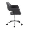 Sapphtopaz Modern Office Chair with Open Back Upholstered Height Adjustable Swivel Task Chair with Matel Base Vanity Chair for Home Office - 4 of 4