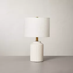Fluted Ceramic Table Lamp Cream (Includes LED Light Bulb) - Hearth & Hand™ with Magnolia