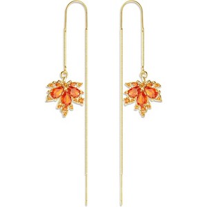 Sonateomber Gold Long Chain Threader Earrings for Women - Fashion Statement Drop Dangle Thread Earrings Jewelry Gift - 1 of 4