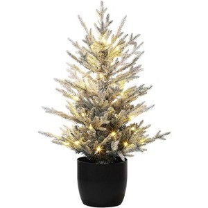 Acekool 3 Ft Pre-Lit Christmas Tree, Christmas Tree with Lighting, Compact Holiday Decoration for Home or Office, Easy Assembly - 1 of 4
