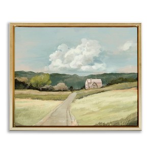 Stupell Industries Road Leading Home Countryside Floating Frame Canvas Art - 1 of 4