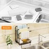 MaseiKar Kitchen sink sponge rack with drainage tray, kitchen sink organizer sponge brush soap tray metal rack - 4 of 4