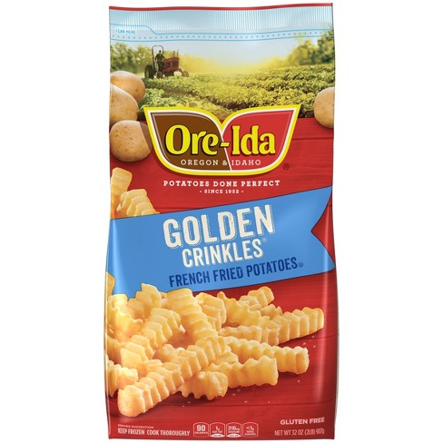 Ore-Ida Golden Crinkles Frozen French Fries - 32oz : Target