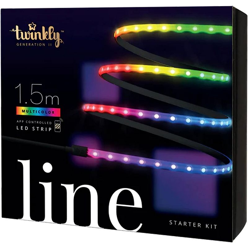 Twinkly Line  Starter Kit App-Controlled Adhesive + Magnetic LED Light Strip with RGB (16 Million Colors) LEDs. Extendable. 5 feet, 1 of 11