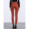 INSPIRE CHIC Women's Faux Suede High Waisted Elastic Slim Casual Leggings Pants - 4 of 4