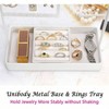 4 - Tier Jewelry Organizer with Metal Tray for Earrings, Necklaces, Rings Bracelets - 4 of 4