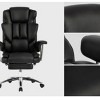 Big And Tall Faux Leather Office Chair,High Back With Lumbar Support Office Chair,With Retractable Footrest Fixed Up Armrest-Cuddlewood - 3 of 4