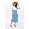 Clearlove Women's  Summer Mesh Slit Split Long Skirts High Waisted Maxi Skirts - 3 of 4