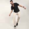 Campus Sutra Men Men's Charcoal Black Self-Design Striped Shirt - 3 of 3