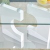 NicBex Dining Table for 4 Morden 42.2" Glass Dining Table Dining Room Table with Unique Base Design and Glass Top for Kitchen - 4 of 4