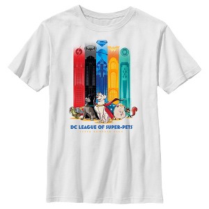 Boy's DC League of Super-Pets Super Powered Pack Towers T-Shirt - 1 of 4