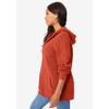 Roaman's Women's Plus Size Classic Length Waffle Zip Hoodie - 4 of 4