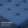 Sapphtopaz 27.5" Fabric Tufted Storage Bench Ottoman with Storage, Eucalyptus Wood Frame Ottoman Bench with Flip Top Seat Lid for Entryway Bedroom - 2 of 4