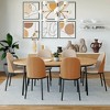 LeisureMod Tule Dining Side Chair with Velvet Seat and Black Powder-Coated Steel Frame Set of 2 - 3 of 4
