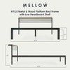 Mellow HYLLE Metal & Wood Platform Bed Frame with Low Headboard Shelf - 2 of 4