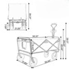VisioGear Collapsible Wagons Carts with Wheels with Drink Holders for Shopping, Garden, Sports, Rose Red, 35.43"*21.85"*39.17" - 3 of 4