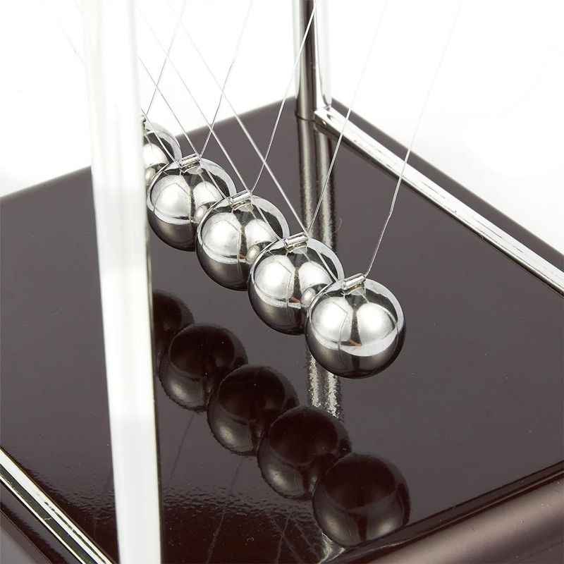 Juvale Newton's Cradle Balance Pendulum, Pendulum Balls Physics Learning Desk Toy for Home and Office, 7x6x7 in, 3 of 7