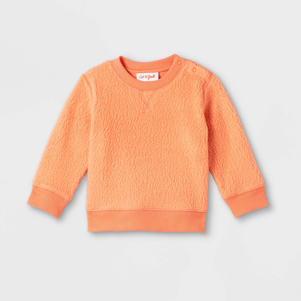 Toddler Fleece Pullover Sweatshirt - Cat & Jack Orange 4T