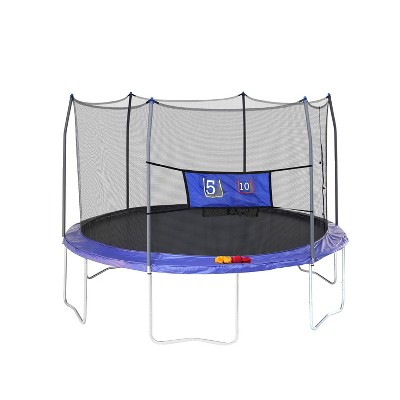 Skywalker Trampolines 12' Round Jump-N-Toss Trampoline with Enclosure - Blue