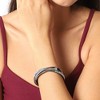 SOHI Women's Dark Silver Twisted Bracelet - 4 of 4