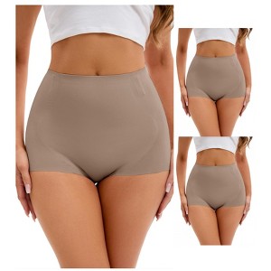 INSPIRE CHIC 3 Pcs Women's High-Waisted Briefs Tummy Control Butt Lifter Control Panties - 1 of 4
