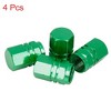 Unique Bargains Car Aluminium Alloy Dustproof Hexagon Shape Wheel Valve Caps 4 Pcs - 3 of 4