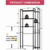 31.5 inch wide over toilet bathroom organizer solid wood storage with paper holder hooks side shelf freestanding - 2 of 4