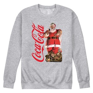 Men's - Coca-Cola - Vintage Santa With Presents Graphic Fleece Sweatshirt - 1 of 4