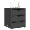 vidaXL Patio Storage Cabinet Black 21.7"x23.2"x27.2" Poly Rattan - 4 of 4