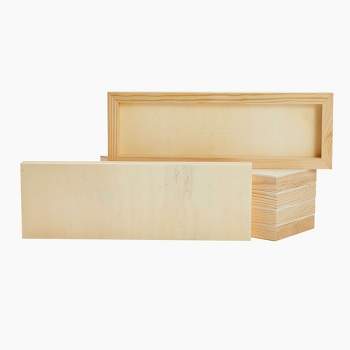 6 Pack Unfinished Wood Canvas Boards for Painting, Blank Deep Cradle 6x12  Panels for Art, Wall Decor (0.85 in Thick)