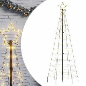 vidaXL LED Christmas Tree with Spikes 220 LEDs Warm White 70.9" - 1 of 4
