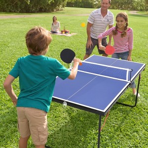 Foldable Table Tennis Table, Portable Ping Pong Family Game Tables for Outdoor Indoor - 1 of 4