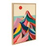 Kate and Laurel Sylvie MCM Mountains Framed Canvas by Rachel Lee of My Dream Wall, 23x33, Natural - 2 of 4