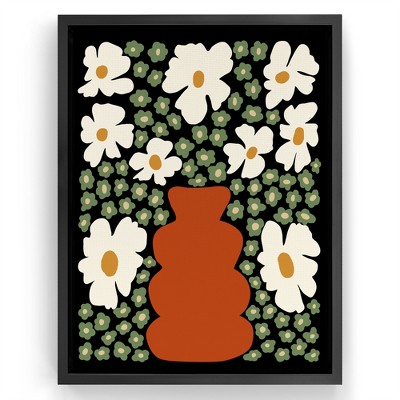 Stupell Industries Blooming White Floral Display On Glam Designer Bookstack  Gold Floater Framed Canvas Wall Art, 24 X 30 : Target