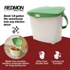 Redmon 1.9 Gal Kitchen Compost Bin for Food Scraps Odor Control Lid, Beige/Green - 2 of 4