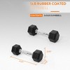 Gulches A set of hexagonal rubber-coated dumbbells - non-slip grips that are durable and space-saving for home gym strength training - 2 of 4