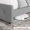 OLRIK Full Bed Frame with Charging Station Wooden Platform with Adjustable Headboard Noise Free, No Box Spring Needed, Easy Assembly,Light Grey - 4 of 4