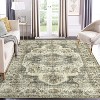 2'x6' Washable Hallway Runner Rug, Vintage Medallion Distressed, Foldable Low Pile, Ideal for Bedroom, Living Room, Laundry Room, Brown - 3 of 4