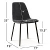 Set of 4 Upholstered Dining Chairs with Metal Legs, Modern Fabric Accent Kitchen Chairs for Dining Room or Small Spaces-Maison Boucle - 3 of 4