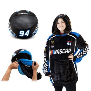 NASCAR | Black Racing Suit Snugible 2-in-1 Blanket Hoodie & Pillow - 1 of 4
