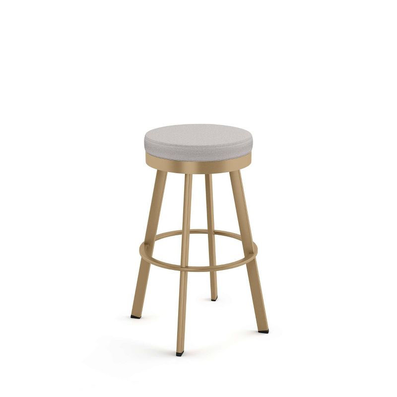 Amisco Swice Upholstered Counter Height Barstool Gray/Gold, 1 of 6