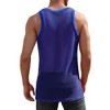 Men's Mesh Tank Top Fishnet Fitted Sleeveless Muscle Round Neck Top - 2 of 4