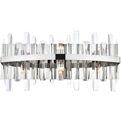Elegant Lighting Serena 24 inch crystal bath sconce in chrome