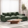 WestinTrends Hearthside 99" Modular Corduroy L-Shaped Sectional Sofa and Chaise With USB/Type-C Ports and Side Pockets - 2 of 4