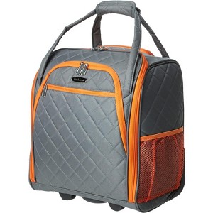 Rockland Melrose Upright Wheeled Underseater Luggage Charcoal Carry-On 16-Inch - 1 of 4