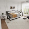 Twin Size Daybed Frame with Trundle, Heart Design Noise Free Platform Sofa Bed with Heavy Duty Steel Slats Support, Easy Assembly & Space-Saving - 3 of 4